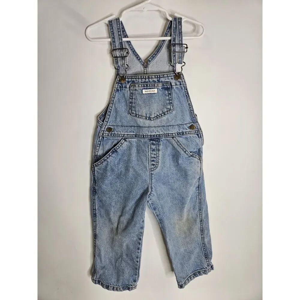 Vintage Guess Denim Toddler 3T Overalls USA Made